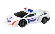 Robotas policijos automobilis 2in1 transformacija, baltas